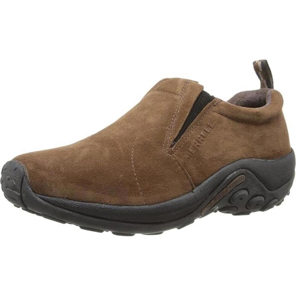 Merrell Men's Jungle Moc Dark Earth Leather Slip-On Shoes Size 10